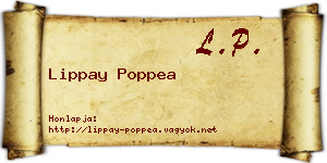Lippay Poppea névjegykártya